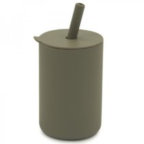 tryco-silicone-olive-gray-staw-cup