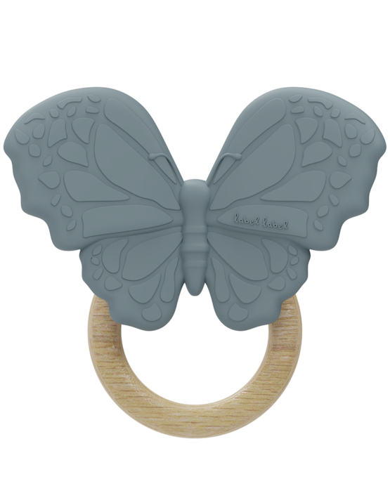 Silicone – Anneau de dentition – Papillon – Bleu
